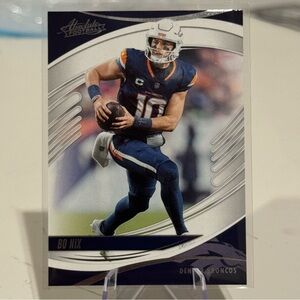 🔥 2025 Panini Absolute Bo Nix Card. Denver Broncos